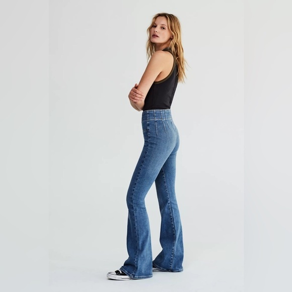 FREE PEOPLE Jayde Jeans in Sunburst Blue 28 - Picture 6 of 12